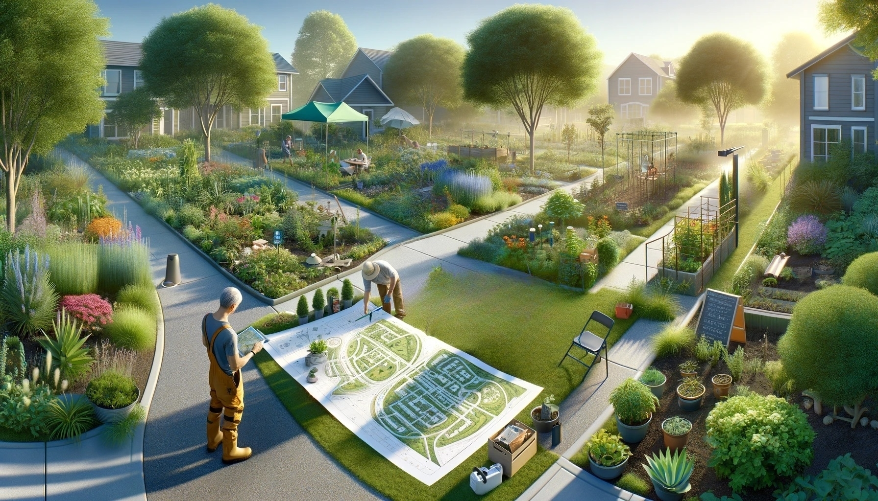 residents actively participating in the planning of green spaces
