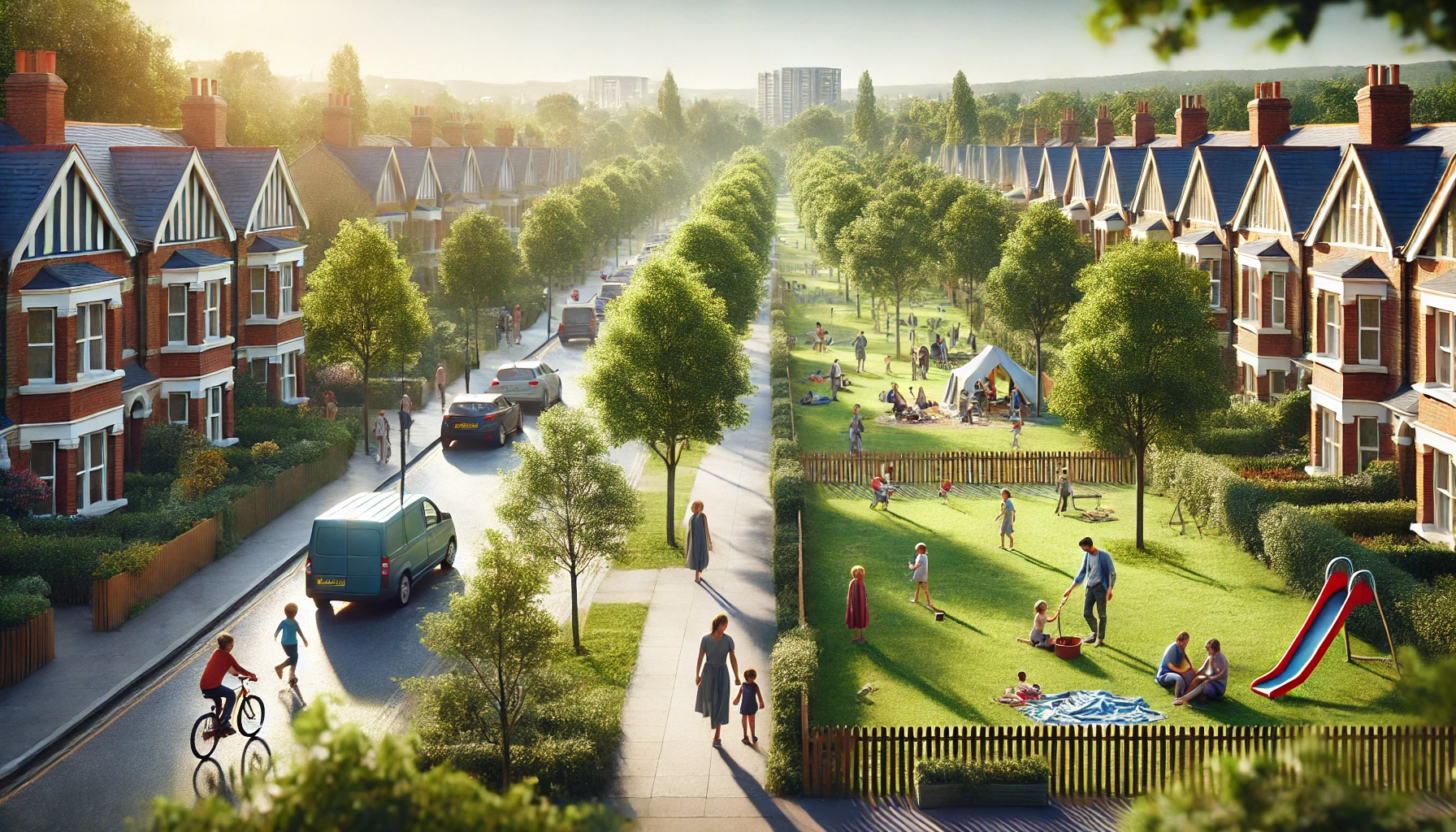 a family-friendly neighborhood in Richmond, London.